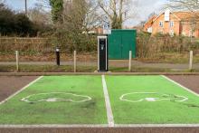 EV charging bays in car park