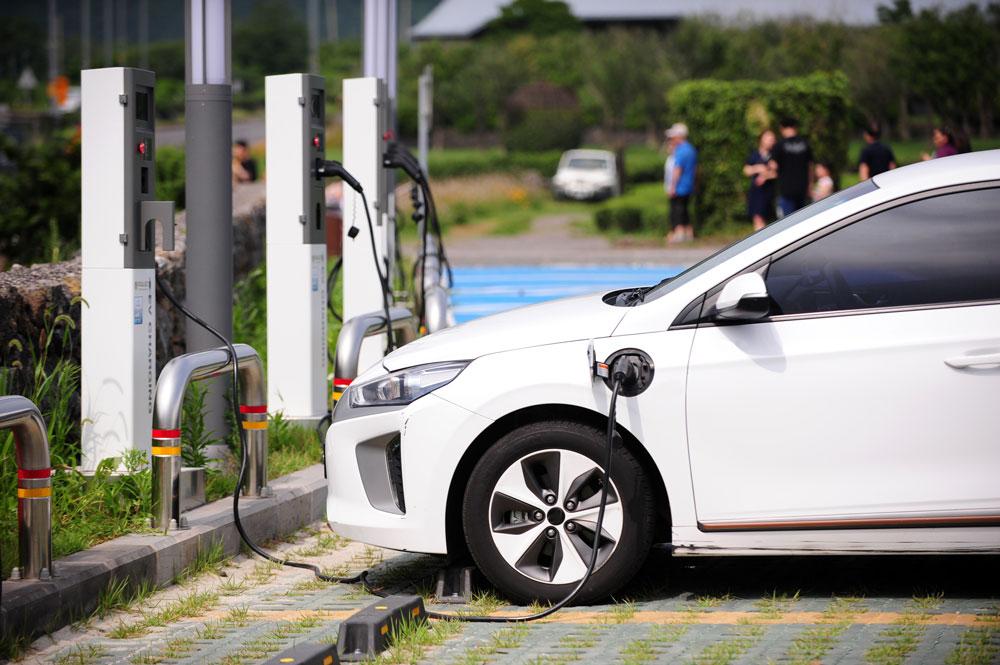 EV charging in car park